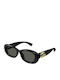 Gucci Damenteil Sonnenbrillen mit Schwarzem Horn umrandetem Rahmen und Grauen Gläser GG1829SK 001