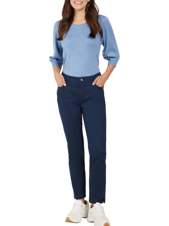 Jensen Jane Women's Fabric Trousers Narrow Blue