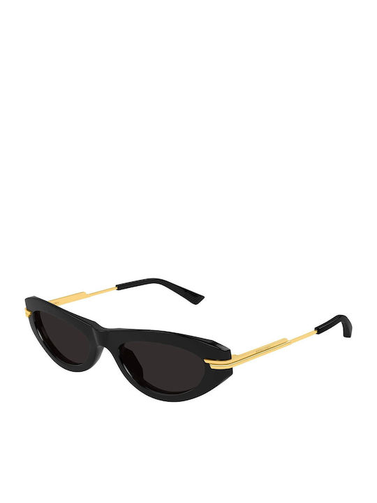 Bottega Veneta Damen Sonnenbrille mit Schwarz Gestell und Schwarz Linse BV1368S 001