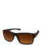 Kenneth Cole Unisex Sunglasses with Brown Plastic Frame and Brown Gradient Lens