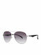 Kenneth Cole Unisex Γυαλιά Ηλίου με Ασημί Μεταλλικό Σκελετό και Γκρι Ντεγκραντέ Φακό
