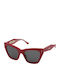 Nina Ricci Damen Sonnenbrille mit Rot Kunststoff Gestell und Gray Linse S0388642