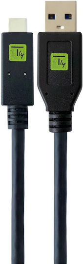 Techly Icoc USB 3.1 Cable USB-C male - USB-A Black 2m (5554)