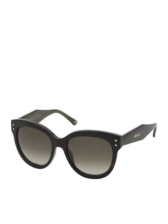 Nina Ricci Women's Sunglasses with Brown Tartaruga Plastic Frame and Brown Gradient Lens S0388645