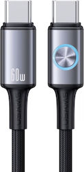 Usams SJ752 Плетен LED USB 2.0 Кабел USB-C Мъжк...