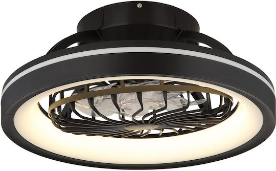 Globo Lighting Deanne Затворен Тип (Плафон) 48см с Магазин за онлайн търговия с Мегапикселови Обективи Черен