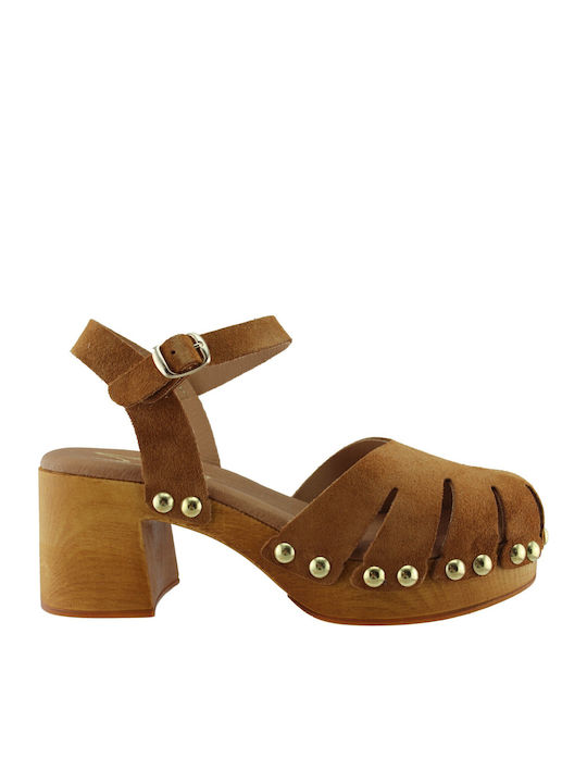 Marila Footwear Δερμάτινα Πέδιλα Ταμπά