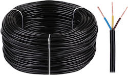 Right Wire H03vv-f/omy 300v 3x1,5 Black Cable Elektrokabel 100m