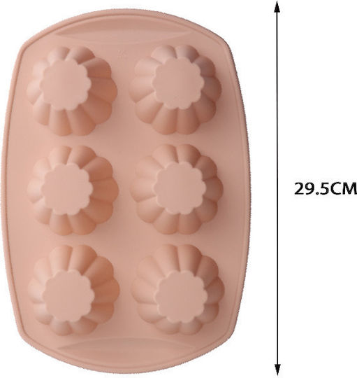 Tpster Backform Törtchen/Muffins Silikon Pink 1Stück