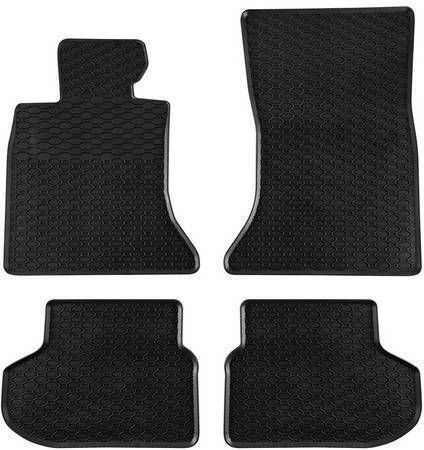 Carro 247466 Rubber Mats BMW Series 5 F10 Sedan F11 Wagon 2013-2017 4 Pieces Black
