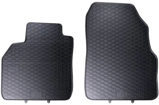 Carro 247468 Rubber Mats Citroen Berlingo Fiat Doblo Peugeot Partner Opel Combo 2018+ Toyota Proace City 2019+ 2 Pieces Front Black