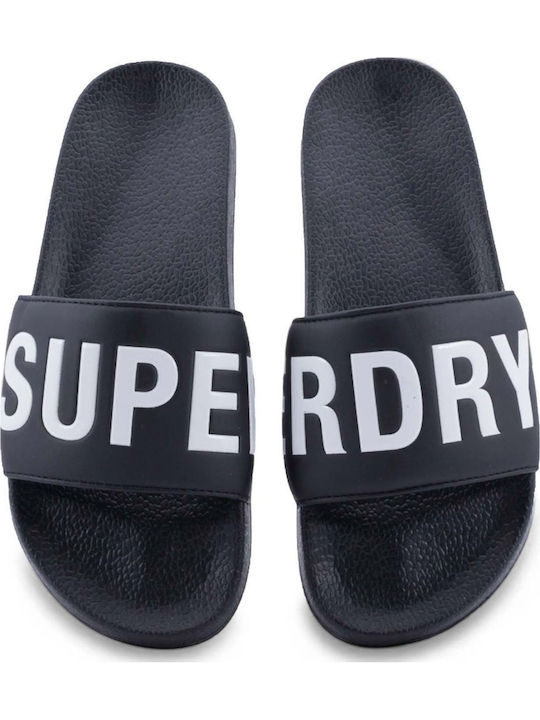 Superdry Herren Slides Schwarze