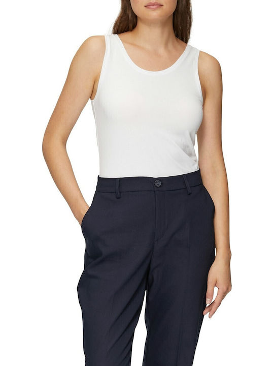 s.Oliver Red Label Bluza Damă Fără Mâneci Albă