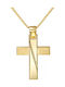 Papoulidis Jewellery Ανδρικός Χρυσός Σταυρός 14Κ Διπλής Όψης χωρίς Αλυσίδα