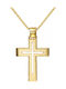 Papoulidis Jewellery Men's Gold Cross 14K Double Sided