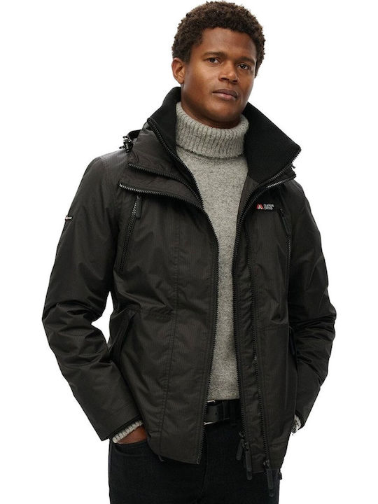 Superdry Mountain Μπουφάν Αντιανεμικό Black