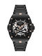 Philipp Plein Skeleton Men's Watch Automatic with Black Metal Bracelet