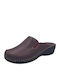 Anatomical Leather Women's Slippers Burgundy