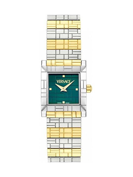 Versace Mosaic Γυναικείο Ρολόι Μπαταρίας με Χρυσό Μεταλλικό Μπρασελέ