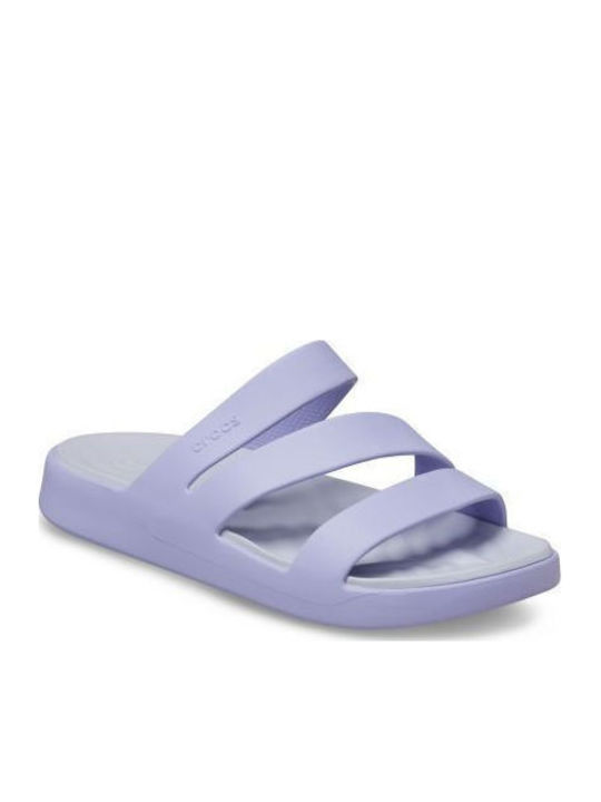 Crocs Strappy Flip Flops In Purple Colour
