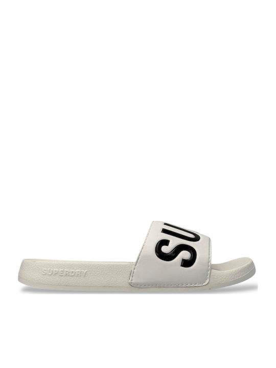 Superdry Slides σε Λευκό Χρώμα