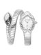 Just Cavalli Signature Snake Damen Uhr mit Silber Metallarmband