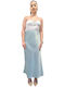 Satin Maxi Fustă Verde