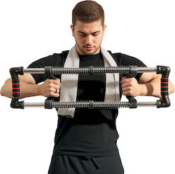 Sportnow Power Twister 4 Springs Resistance 10 to 80 kg Stainless Steel 80x22x5 cm Black A91-371v00bk