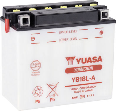 Yuasa Yumicron Deschis Baterie Motocicleta cu Capacitatea 18Ah