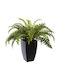 Plantă artificială Atmosphera ghiveci negru înălțime 55 cm ferigă Boston