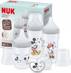Nuk Perfect Match Set Plastic Baby Bottles with Silicone Teat for 0+ Months 260ml