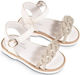 Babywalker Βαπτιστικά Δερμάτινα Πέδιλα Ασημί