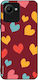 Sonique Heart Series Hülle für Realme C30 Bordeaux