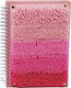 STNUX Notizbuch A5 80 Blätter Quadrat Rosa