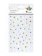 Felt Stickers Flowers White-Red Mix 75pcs
