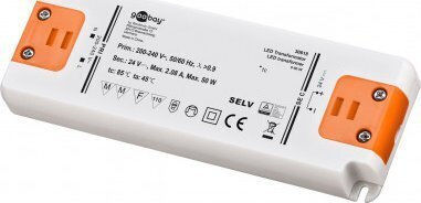 Goobay Dimmable LED Power Supply IP20 Power 50W with Output Voltage 24V