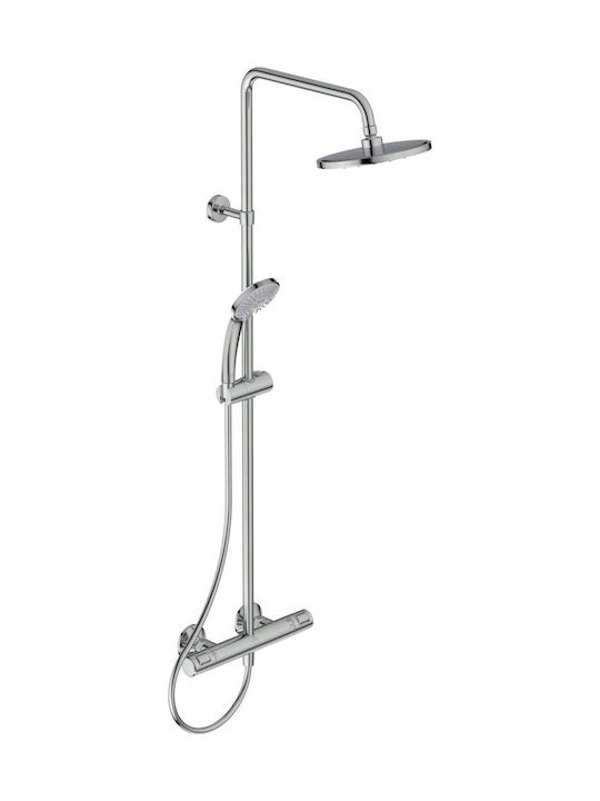 Ideal Standard Set Mischer & Duschkopf für Wandmontage für Dusche Silber