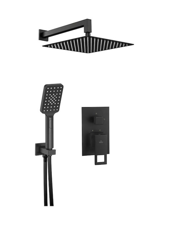 Deante Built-in Mixer & Shower Head Set for Shower Black