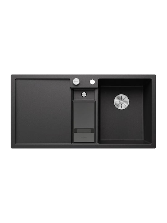 Blanco Drop-In Chiuvetă Dreapta din Granit Sintetic cu robinet L100xW51cm Gri