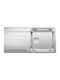 Blanco Drop-In Sink Inox with Faucet W100xD50cm Silver