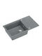 GraniteQ Drop-In Spüle Inox Gebürstet B86xT50cm Silber