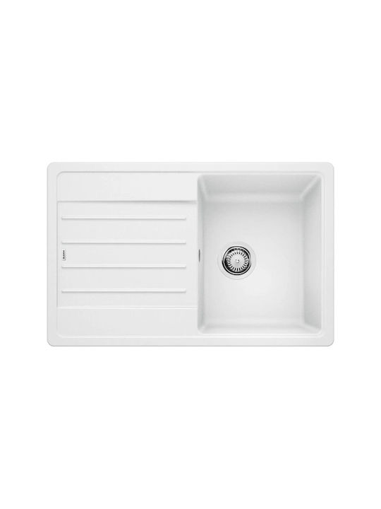 Blanco Drop-In Chiuvetă din Granit Sintetic cu robinet L78xW50cm Alb