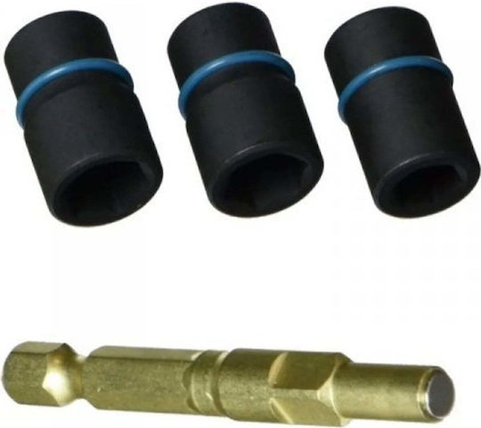 Makita Nüsse Pneumatisch Sechskant mit Vierkant-Antrieb 1/2" Set 3Stück