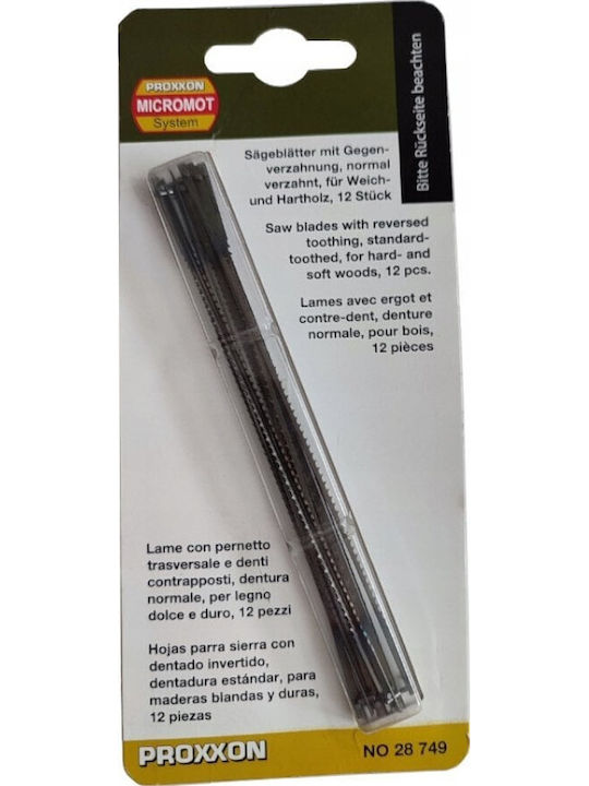 Proxxon Saw Blade Reverse Teeth 14 Teeth Per 25 mm Jigsaw Proxxon 12 Pcs