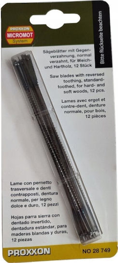 Proxxon Saw Blade Reverse Teeth 14 Teeth Per 25 mm Jigsaw Proxxon 12 Pcs