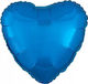Luftballon Folie Herz Blau 43cm