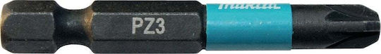 Makita Screwdriver Bit Pz3-50mm 2pcs Impact Black