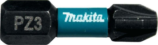 Makita Screwdriver Bit Pz3-25mm 2pcs Impact Black