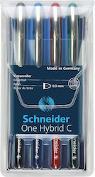 Set de 4 pixuri Schneider One Hybrid C 0,3 mm, culori mixte 4004675099372