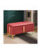Stool Bench Stool With Storage Space Upholstered with Leatherette Red 80x40x45cm